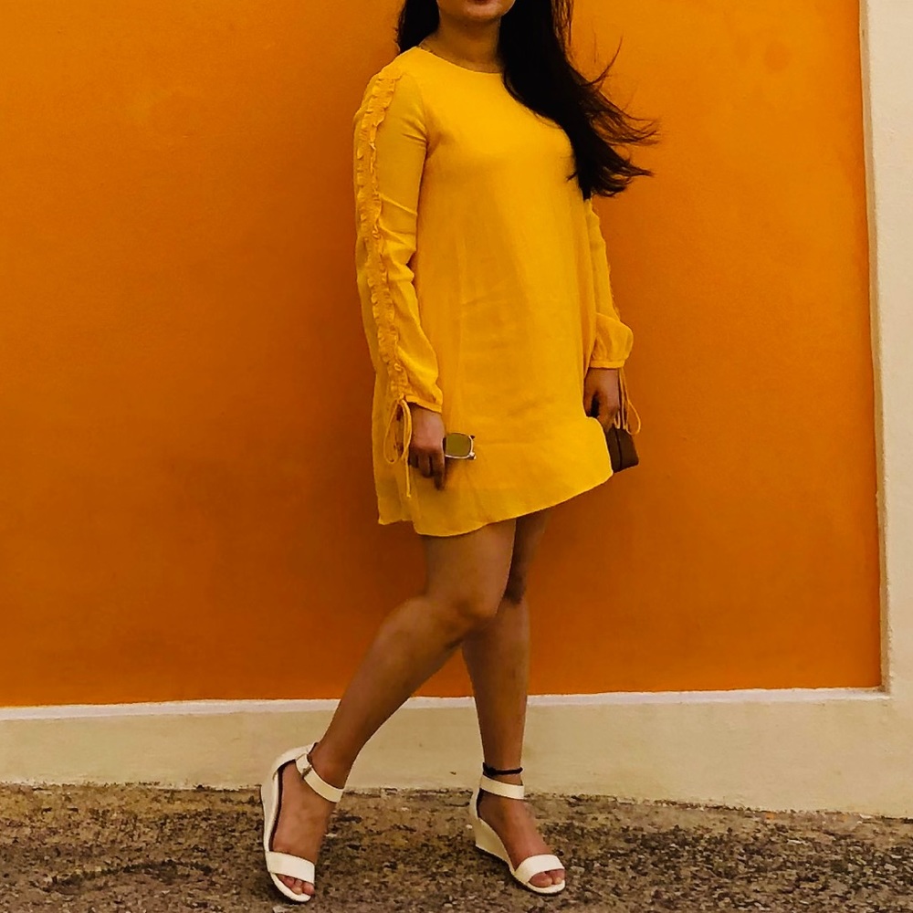 Yellow Zara Swing Dress